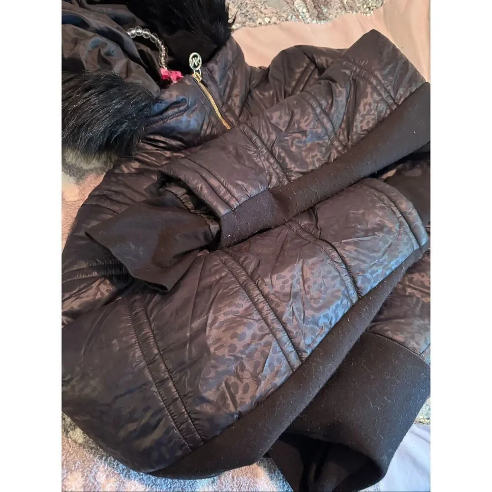 Michael kors mkblack/gold  quilted packable Jacket/coat hooded plus size 1xl